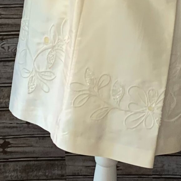 BCBGMAXAZRIA Pleated Bust A-Line Silk Beaded Embroidered Mini Dress - Picture 3 of 8